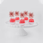 40 PCS Foil Firework Cupcake Toppers Rose Gold Sparkler Cupcake Picks Sparkle Tinsel Fireworks Decorations Cocktail Fruit Toothpick for Firework Theme Birthday Wedding Graduation Party Decor Supplies