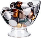 MOLFUJ Coffee Pod Holder, Clear K Cup Holder Plastic, Espresso Pod Holders for Counter Small, Pod Storage for K Cups, Vertuo Capsule Creamer Organizer for Coffee Bar