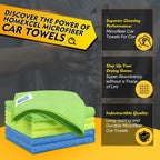 HOMEXCEL Microfiber Cleaning Cloth 6 Pack, 12.5 x 12.5 Inch Microfiber Towels for Cars, Ultra Absorbent Cleaning Rags, Lint Free Cleaning Towels for Household, Kitchen, Window, and Car, Multicolor