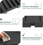 Utoplike Bamboo Silverware Drawer Organizer, Expandable Kitchen Utensils Drawer Organiser, Cutlery Tray Dividers, Flatware Caddy Drawer Insert, Office Supplies, Black 5-7 Slot