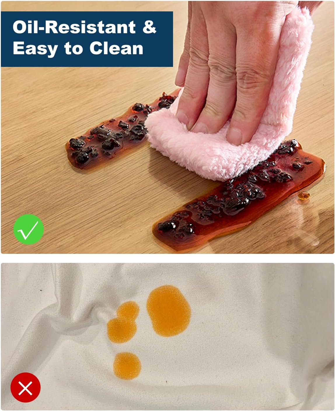 Crystal Clear Plastic Table Cover Protector, 54" x 54" Spill Resistant Easy Flat PVC Desk Pad Mat, 1.5mm Thick Waterproof Vinyl Table Top Protector for Dining Room Table, Office, Dresser