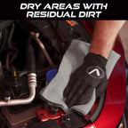 VIKING Microfiber Towel 12 Pack, Utility Car Drying Towels, Premium, Super Absorbent, Grey, 24 Inch x 24 Inch