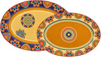 Bico Tunisian 16 plus 14 inch Oval Platters Set, Set of 2, Microwave and Dishwasher Safe, for Serving Fish, Chicken, Turkey