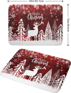 Christmas Dish Drying Mats for Kitchen Counter 16x18 Inch Merry Christmas Happy New Year Snowflake Microfiber Drying Mat Kitchen Accessories Fast Dry Dishes Pad Dish Rack Drainer Mat for Coffee Bar