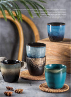 Ceramic Tea Cup, Kung Fu Tea set, Coffee Cup, Yerba Mate Set 4-piece companion cup set (4 colors)