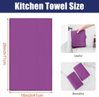 Homaxy Microfiber Waffle Weave Kitchen Towels, 16 x 28 Inch Ultra Absorbent and Solid Color Dish Towels, 6 Pack, Purple