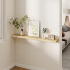 Fun Memories Rustic Real Wood Floating Shelves, 8 Inch Deep Floating Shelf Wall Mounted, 48" W x 8" D Wall Shelves Storage Shelves for Living Room, Bedroom, Bathroom, Burlywood, Set of 1