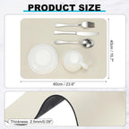 uxcell Silicone Mats for Kitchen Counter, 23.6" x 15.7" Non-Slip Countertop Protector Mat Heat Resistant Coffee Mat Waterproof Table Placemat, Beige