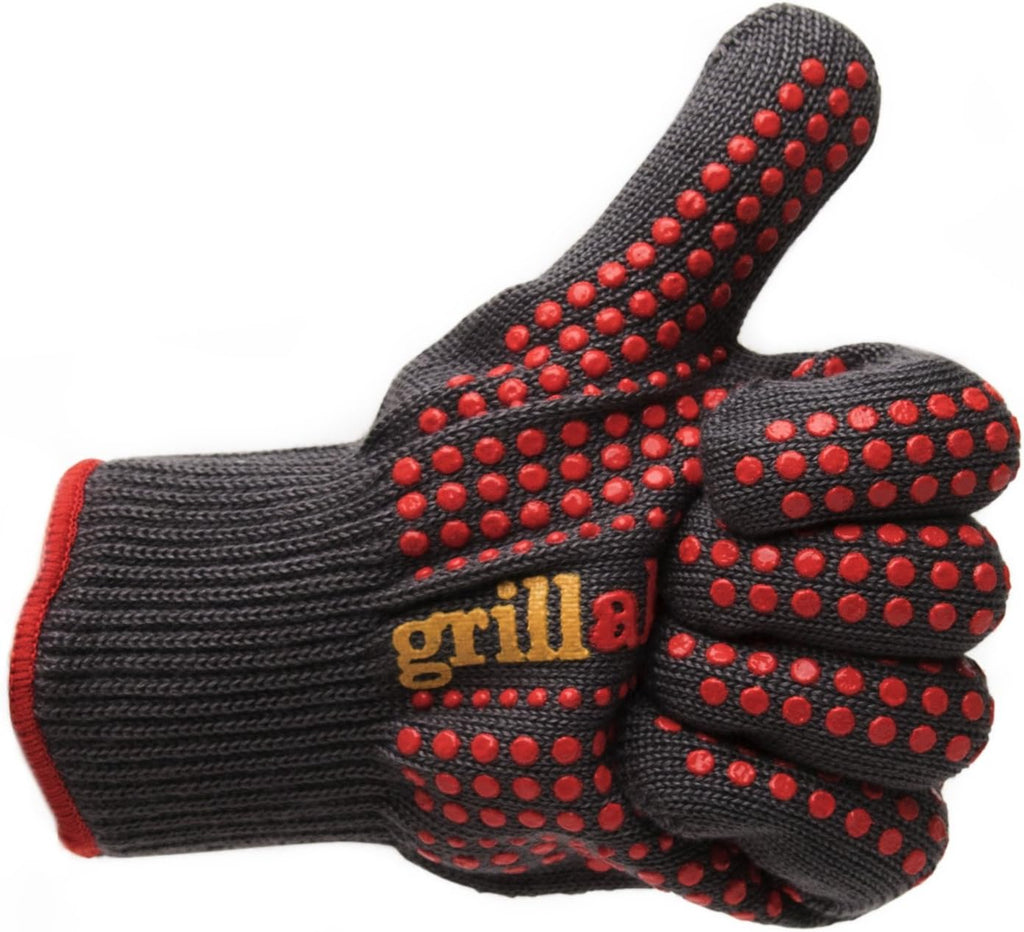 Grillaholics Barbecue Gloves, Top Cooking Gloves in Barbeque Grilling Accessories, 660°F Heat Resistant with ThermoMatrix™ Silicone, Protect Your Hands with BBQ Oven Mitts