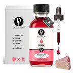 Dolce Flav Natural Pink Food Coloring – 2 oz Plant-Based Color from Beetroot with Graduated Dropper | Water-Soluble Liquid Dye for Baking, Frostings & Drinks | Kosher | Made in USA