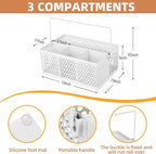 Utensil Holder, Silverware Caddy,Organizer Cutlery Holder, Kitchen Countertop Organizer, Metal Mesh White