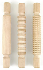 3 pcs 8 Inch Wood Rolling Pin, Great for Children's Play, Arts and Crafts