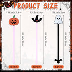 Remerry 18 Pcs Halloween Swizzle Sticks 6.7 Inches Halloween Reusable Stir Sticks Acrylic Drink Stirrers Pumpkin Ghost Witch Cocktail Coffee Stirrers Bulk for Coffee Bar Milk Party Decor(Mixed)