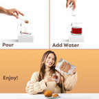 Waka Instant Black Tea Mix, Peach Flavored - 100% Tea Leaves, No Additives, Unsweetened Tea Powder for 50 Quarts or 200 Cups – Easy and Quick Hot or Iced Teas (4.5oz)