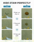 AMOAMI Coffee Mat Hide Stain Rubber Backed Absorbent Dish Drying Mat for Kitchen Counter - Fits Under Coffee Maker or Machine - Floral GREEN 17x31.5