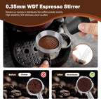 51mm Espresso Accessories Kit, Espresso Tamper with 100 Coffee Filter Papers, WDT Tool, Dosing Ring, Brush, Silicone Mat & Cleaning Cloth – Barista Tools for 51mm Portafilters & Espresso Machines