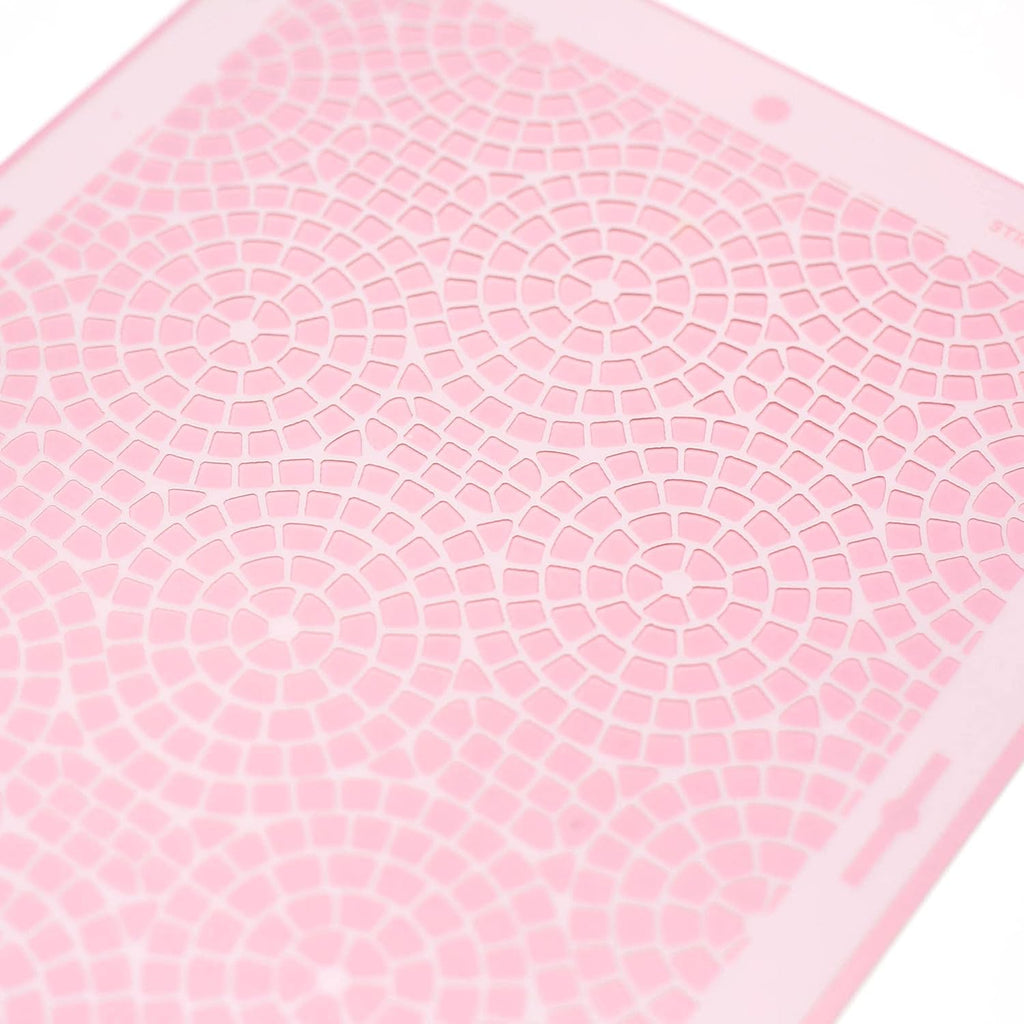 Cake Stencil - Seamless Delicate Pattern for Decorating Tall Double Barrel Cake to Use with Buttercream, Royal Icing, Ganache, Paint, Airbrush (STRAAT)