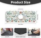 2Pcs Dish Drying Mats Faucet Mats Sets Large Size Coffee Mats Sink Faucet Mat Splash Guard for Kitchen Counter Bathroom Sink Coffee Bar Kitchen Decor (Wildflowers 1, 18"x24" 15" x 5.5"Set)