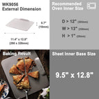 CHEFMADE Cookie Sheet Pan, 12-Inch One-Handed Gripping Non-Stick Rimless Bakeware for Oven Baking 11.4" x 12.8"x 0.6" (Champagne Gold)