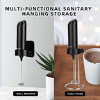 Rechargeable Electric Milk Frother Handheld, Coffee Frother with USB C Charging Stand, Powerful Frother Wand Whisk, Drink Mixer for Lattes, Hot Chocolate, Matcha, etc