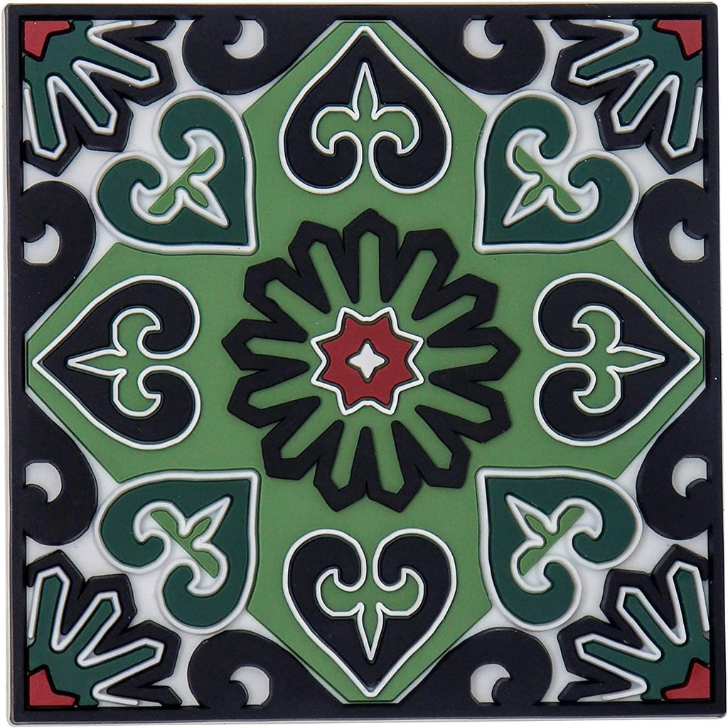 Floers Silicone Coasters Set of 4, Protect Against Water Marks or Damage - Fit All Cups, 3.5" Inch Size, Colored