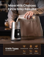 Dreo Milk Frother [Upgraded], All-in-1 Electric Foam Maker for Coffee, 15oz/450ml Automatic Foam Frother for Latte Art-level Microfoam, 30+ Drinks, Dishwasher Safe, Easy to Clean, LED display