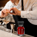 6 Pack Single Serving Wine Carafe Glass Small Mini Carafe Individual Wine Refill Decanter for Dinner Parties Tastings Bars Restaurants (7.7 oz)