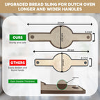 Silicone Bread Sling for Dutch Oven, 2 PC Non-Stick & Easy Clean Reusable Silicone Bread Baking Mat with Long Handles, Easy to Transfer Sourdough Bread + 1 Reusable Bread Bag