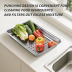 Grilling Prep and Serve Trays, Stainless Steel Large Capacity Food Prep Tray, Grill Carry System, Marinade Container with Lid and Cutting Board, BBQ Grill Accessories, Grilling Gifts for Men