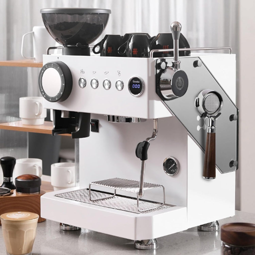 Magnetic Portafilter Holder for Espresso Machine, Coffee Tamper Organizer Rack with Powerful Magnet, Compatible with Breville/Rancilio, 51mm 53mm 58mm Portafilters, No Adhesive (Black)