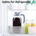 Cold Brew Coffee Maker 64 OZ Mason Jar Cold Brew Pitcher With Infuser 2 Quart Wide Mouth Iced Coffee Maker With Pour Spout Lid And Handle Half Gallon Airtight & Leakproof Pitcher For Fridge