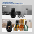 Acrylic Coffee Bar Station – Snack Tea Organizer & Storage Holder for Office Coffee Table – Perfect Countertop Setup for Syrup, Creamer, and Snack Accessories