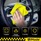 Microfiber Cleaning Cloth, 100PK Commercial Grade Work Rags Microfiber Towels for Cars Cleaning Rags Bulk Detailing Cloth for Automotive Bar Mechanic Restaurant Garage, 11.5"x11.5", Multicolor