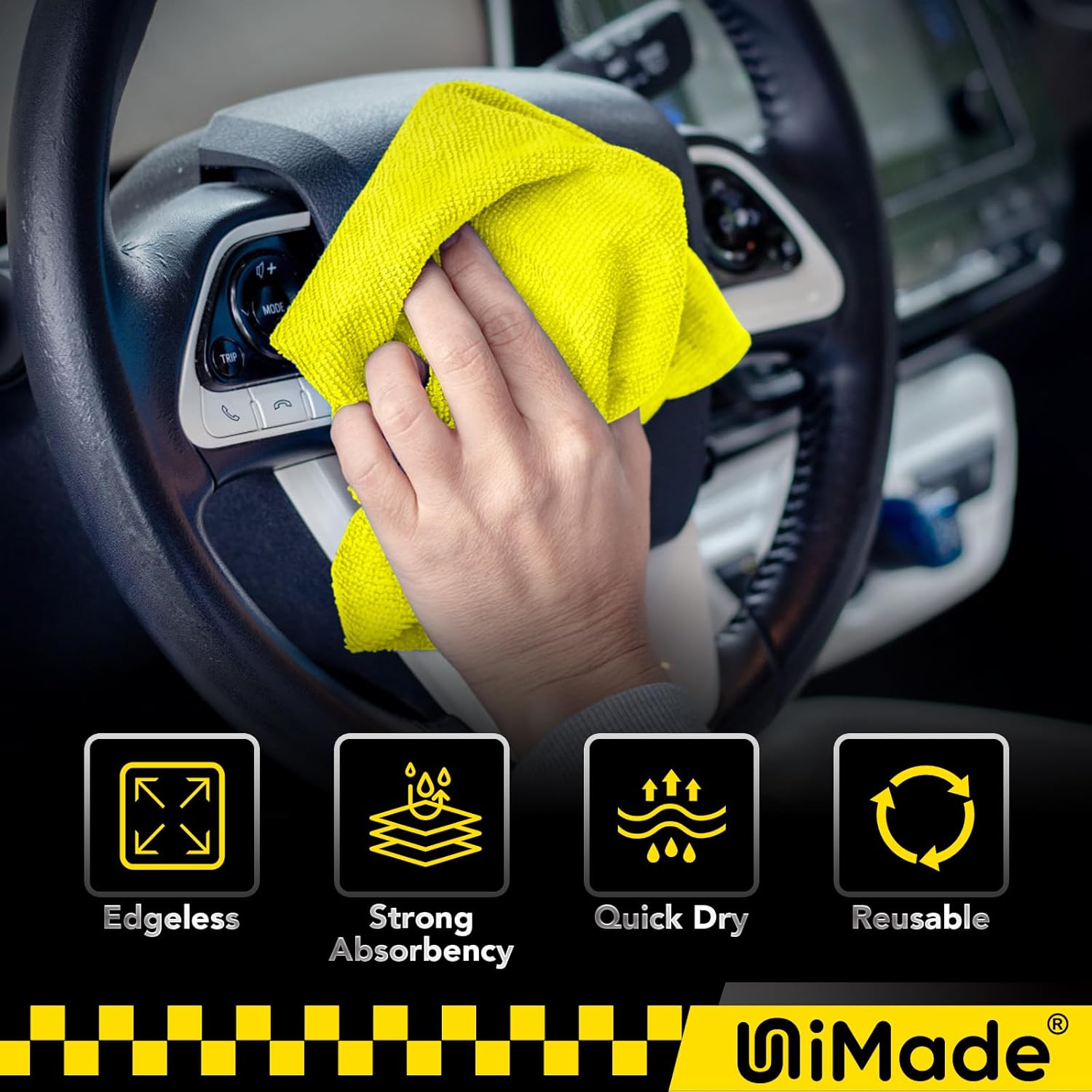 Microfiber Cleaning Cloth, 100PK Commercial Grade Work Rags Microfiber Towels for Cars Cleaning Rags Bulk Detailing Cloth for Automotive Bar Mechanic Restaurant Garage, 11.5"x11.5", Multicolor