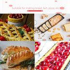 RINCH-PAN Rectangular Tart Pan, 2 PCS 14 Inch Long Pan Non-Stick Tart Pan With Removable Loose Bottom, Suitable For Pies, Biscuits, Cheesecakes, Desserts And Bread.