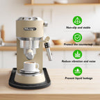 Silicone Coffee Mat,15.8"x 11.8"in Bar Mat for Countertop,Heat-Resistant,Non-Slip,Leak-Proof,Fit for Coffee Maker/Espresso Machine-Black