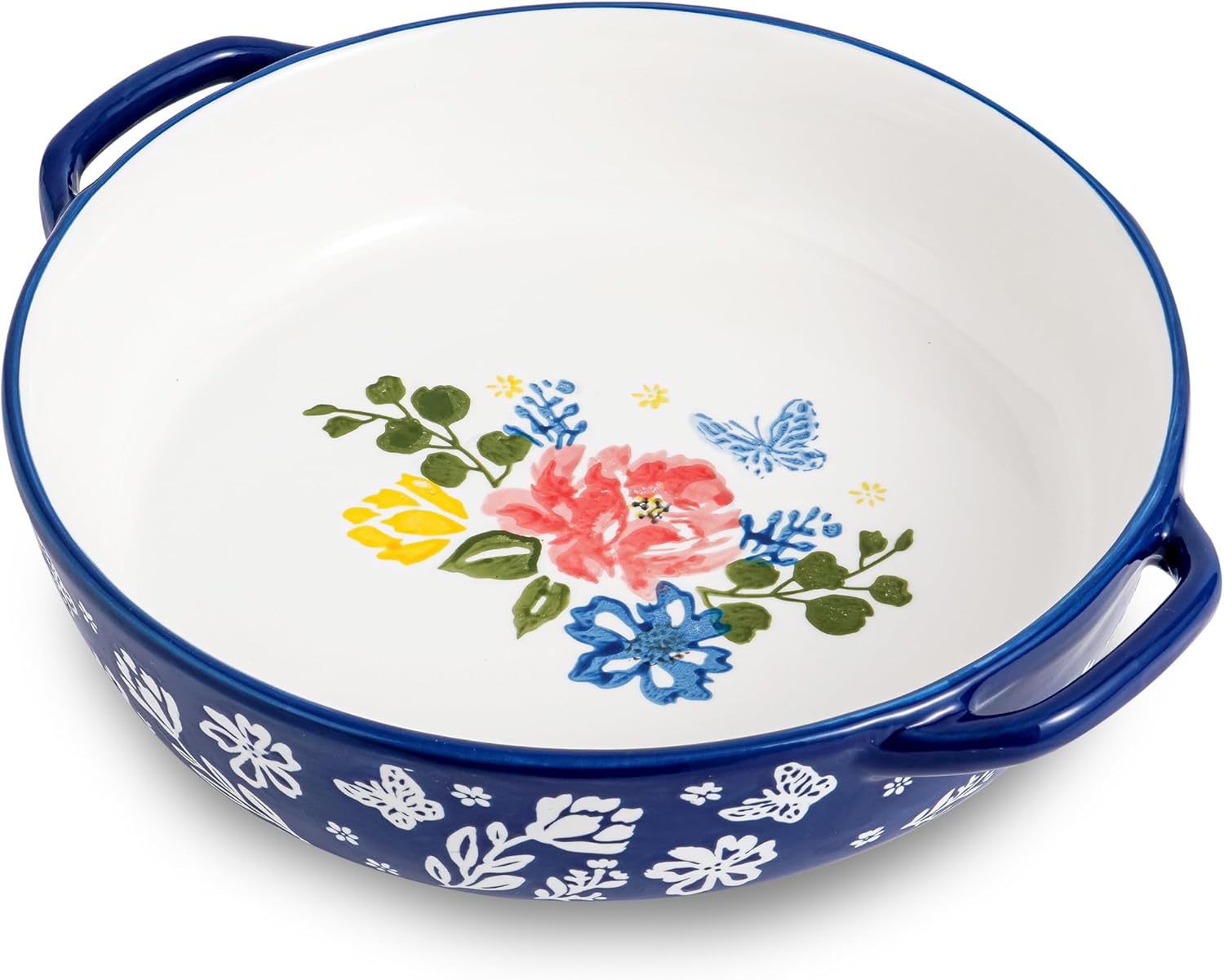 Wisenvoy Pie Pan Ceramic Pie Dish 9.8 Inches Pie Plate Porcelain Deep Dish Pie Pan Non-Stick Pie Pans