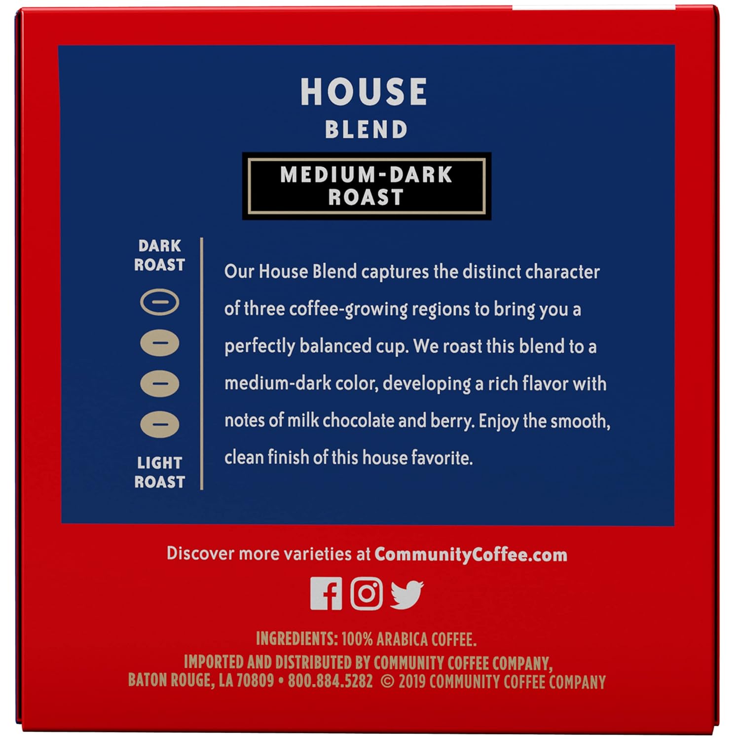 Community Coffee House Blend 12 Count Coffee Pods, Medium-Dark Roast, Compatible with Keurig 2.0 K-Cup Brewers, Box of 12 Pods (Pack of 2)