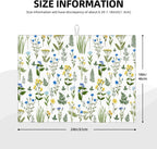 Blue Yellow Wildflower Dish Drying Mats for Kitchen Counter, Vintage Botanic Fern Leaves Floral Kitchen Drainer Pad, 18" x 24" Absorbent Microfiber Washable Reusable Dish Draining Mats, Home Decor