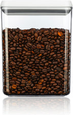 Food Airtight Containers storage with Lids 3 Pack (1800ml + 1200ml + 500ml) One Button Open/POP UP/Kitchen Storage Organization for Coffee Tea Brown Sugar Cereals