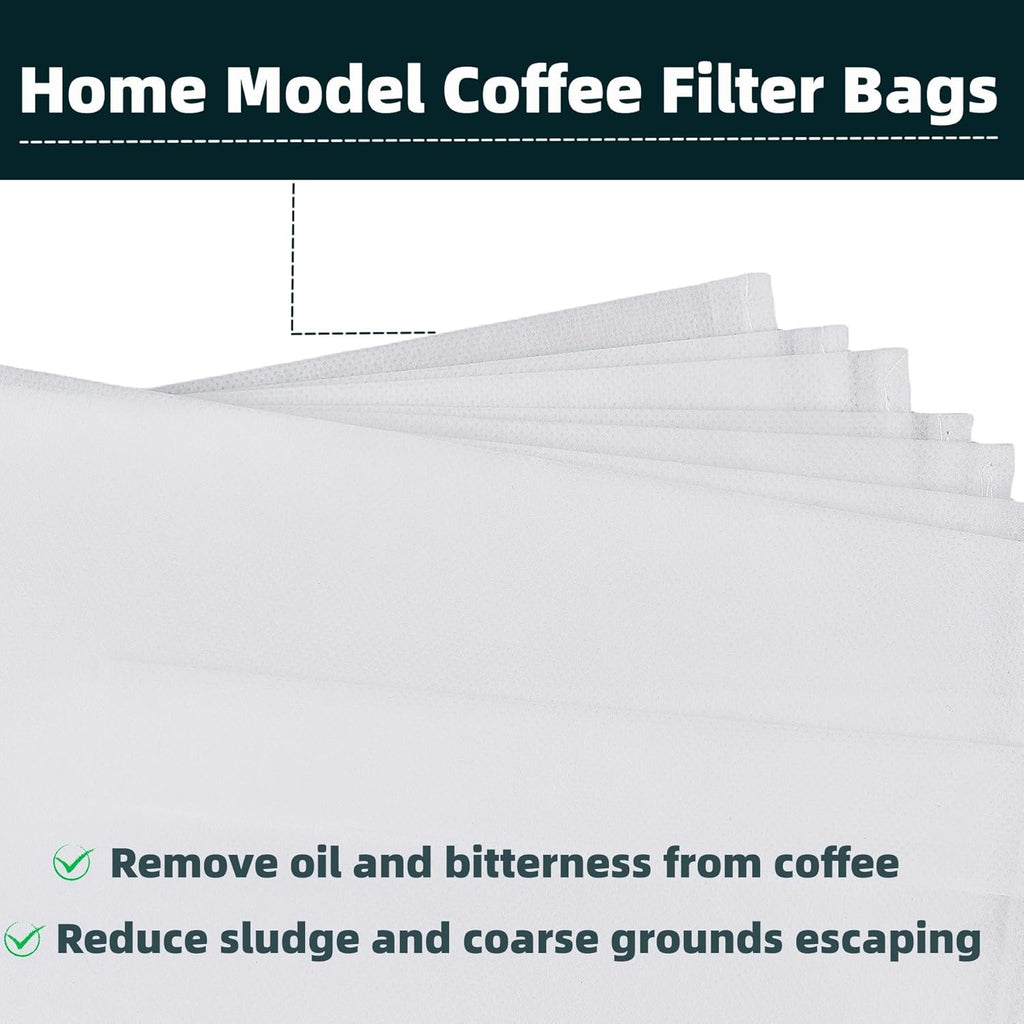CELLENOMC Cold Brew Coffee Filter Bags - 100 Pack Cold Brew System Home Model Filter Bags 11.5'' x 13'' Compatible for Toddy Cold Brew Coffee Maker Natural Sturdy Disposable Home Cold Brew Filter Bags