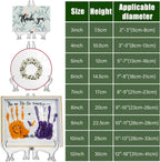 12 Pack 4 Inch Clear Plastic Easels or Stand/Plate Holders to Display Pictures or Other Items at Weddings, Plate Stands for Home Decoration, Birthdays, Tables
