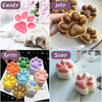 Puppy Dog Paw Bone Silicone Chocolate Moulds，Silicone Dog Treat Mold - 5 Pack