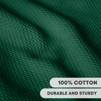 Artoid Mode 100% Cotton Dark Green Waffle Weave Kitchen Dish Cloths, 12x12 Inch Ultra Soft Absorbent Quick Drying Kitchen Dish Towels Set of 6