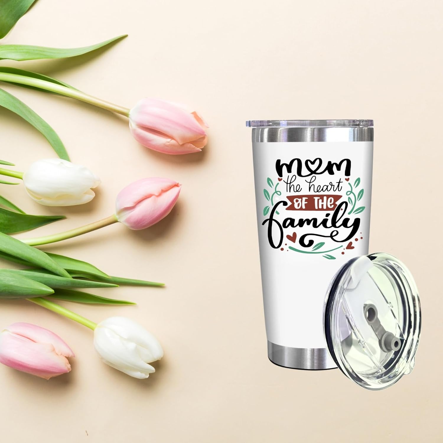 Birthday Gifts for Mom - 20 oz Stainless Steel Insulated Coffee Tumbler with Lid - Mom Birthday Gifts from Daughter Son, Mothers in Law, Mama, Grandma Gift Ideas, Tumblers for Women