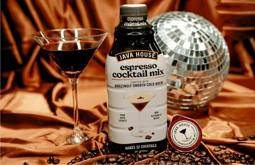 Java House Cold Brew Espresso Cocktail Mix – Premium 100% Arabica Cold Brew Concentrate – Smooth Coffee With French Vanilla Notes – 32oz Bottle (Makes 32 Cocktails)