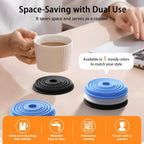 6-Piece Stackable & Expandable Coffee Cup Organizer for Cabinet - Storage Solution for Tea Cups & Coffee Mugs, Maximizes Space & Maintains Order (Blue)