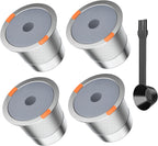 Reusable k Cups for keurig 2.0 1.0,Universal stainless steel Refillable k Cups Filter Use for Keurig all most of coffee Makers brewers(4pack)…