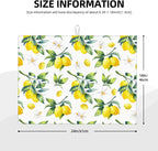 Tropical Lemon Leaves Dish Drying Mat, Highly Absorbent Microfiber Kitchen Counter Pad Reusable Washable, 18*24"