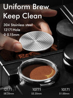 58.35mm Espresso Puck Screen, 0.9mm 150μm Ultra Thin Espresso Filter Screen - Reusable Coffee Filters for Espresso Portafilter Filter Basket 58mm
